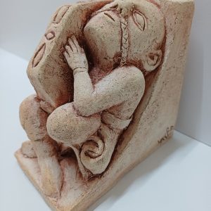 Sujetalibros hombre con arpa